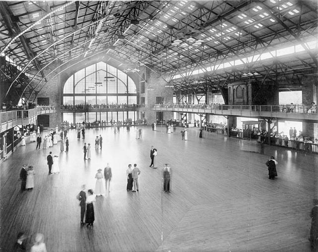 1910's Dancing pavilion at Bo-Lo, Bois Blanc Island, Detroit River vintage image