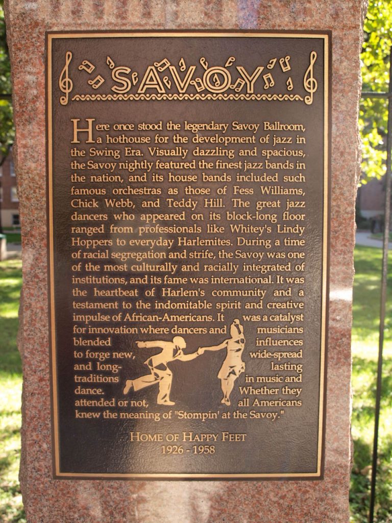 The Savoy Ballroom Harlem Plaque, NYC