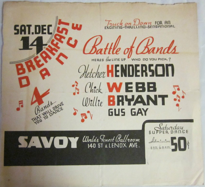 Savoy Ballroom Battle of the Bands vintage poster