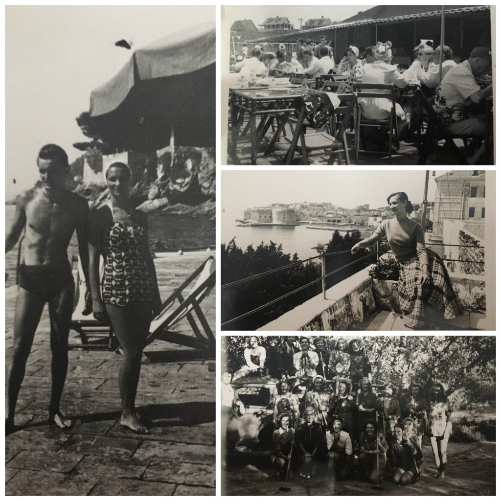 1940s and 1950s of people on vacation.