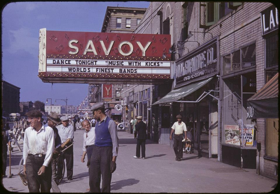 savoy ballroom colour vintage image