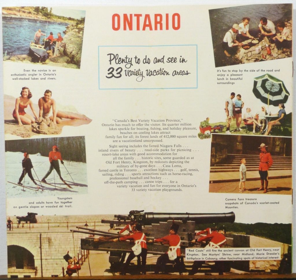 1950s Vintage Ontario Travel Brochure