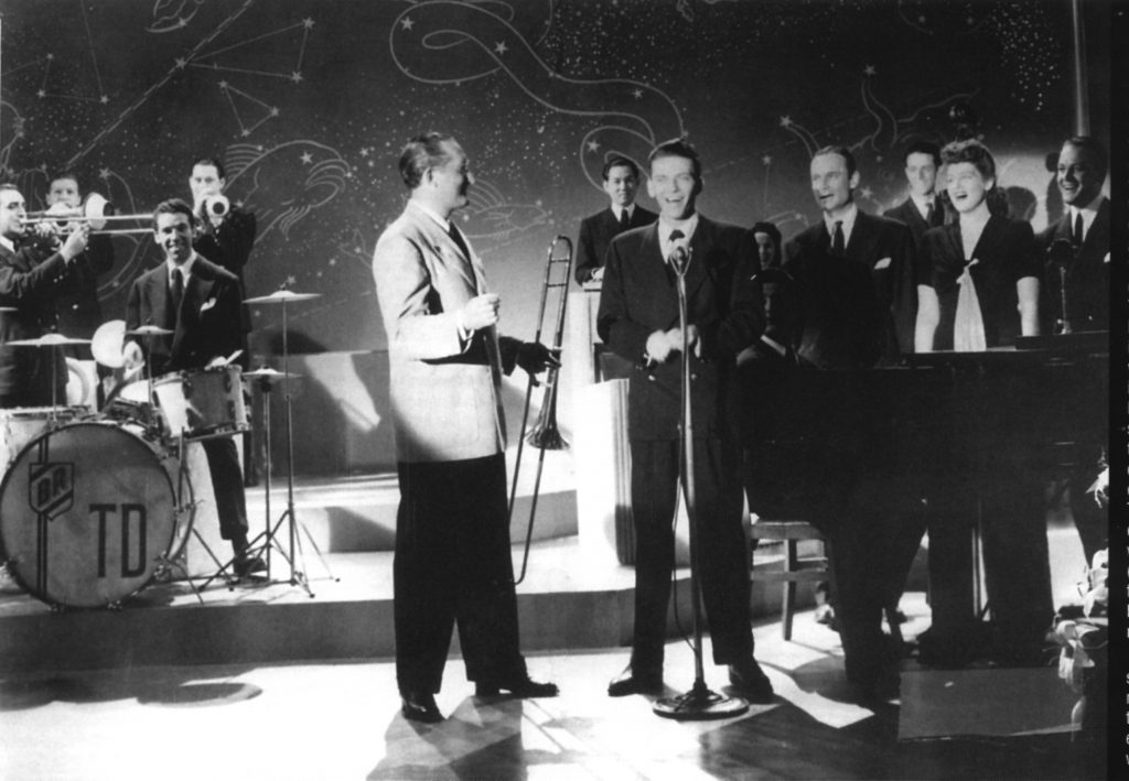 Frank Sinatra and Tommy Dorsey 1940s vintage image