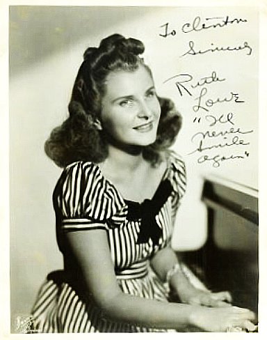 Vintage 1940s Photo of Ruth Lowe-The Canadian Gal Behind “I’ll Never Smile Again”