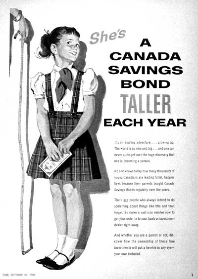 1955 Canada Savings Bond vintage ad