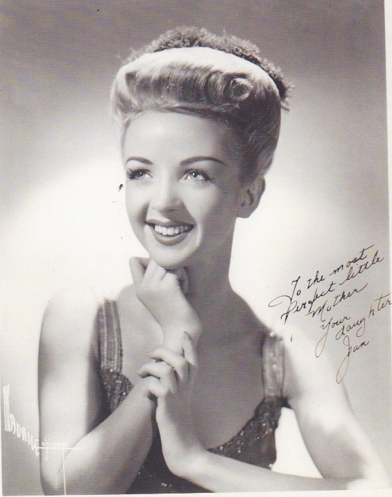 Vintage image of famous swing dancer / lindy hopper, Jean Veloz in a 1940s hairstyle.