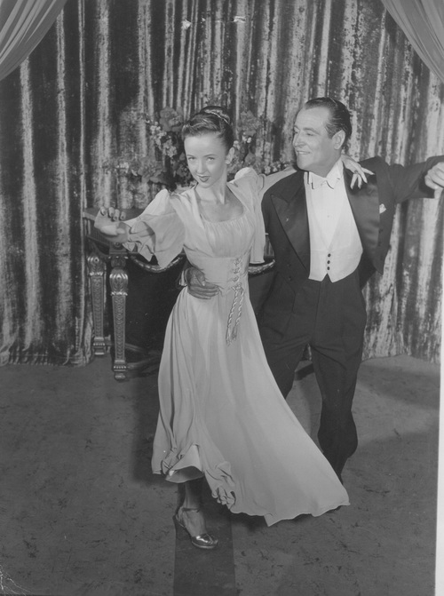 1950s vintage photo of The Frank Veloz Show featuring Swing Dancer Jean Veloz and her husband Frank dancing ballroom. 