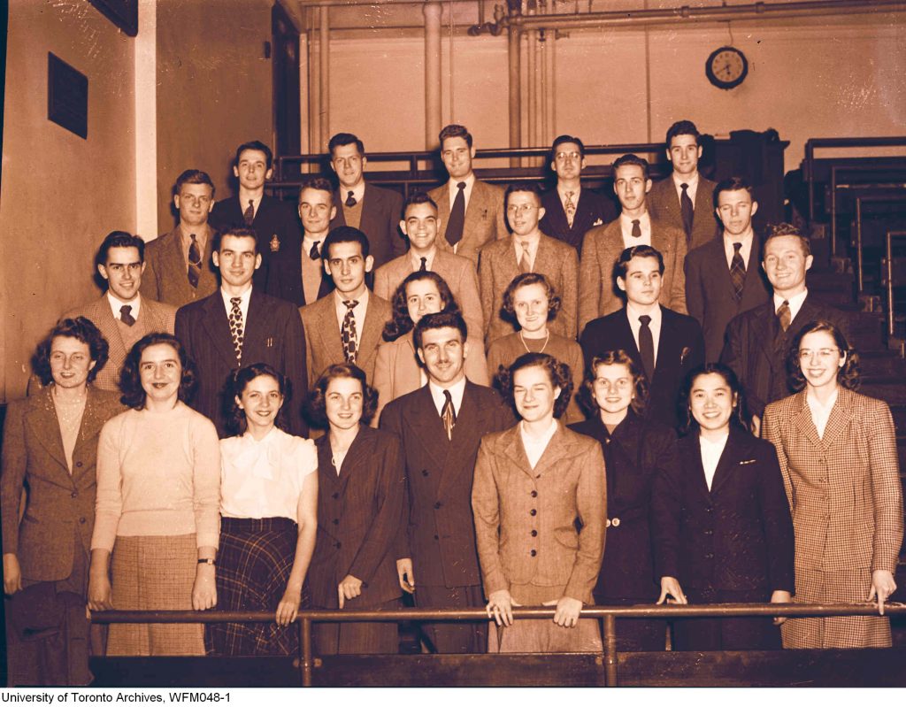 1940s photo of the University of Toronto Medical Glee Club, 1948.