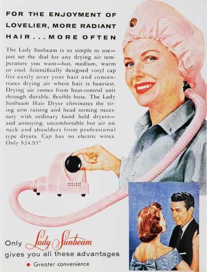 1950s hair bonnet hair dryer advertisement - 1950s Vintage Ad