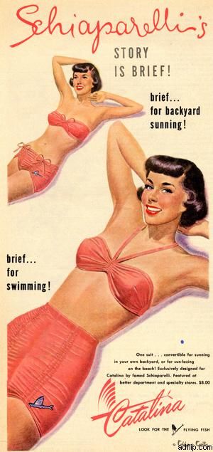 Catalina vintage bathing suit / swimsuit ad, 1949 advert