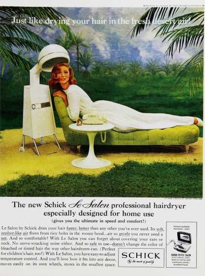 vintage hair dryer advertisement- 1960s/ 1970s