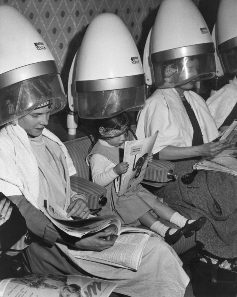 Vintage Image of a Vintage Hair Salon 1950s. 