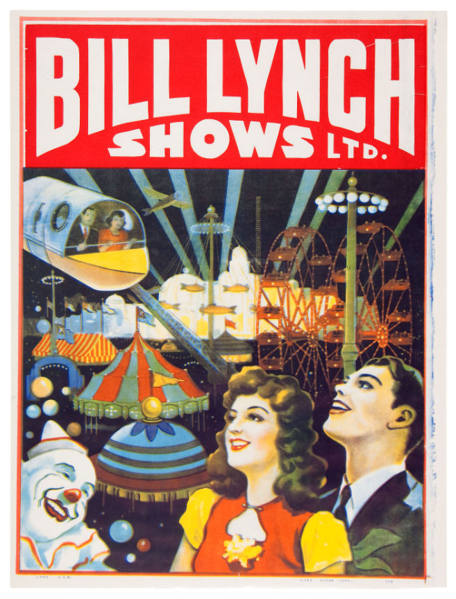 Bill Lynch Carnival show vintage poster