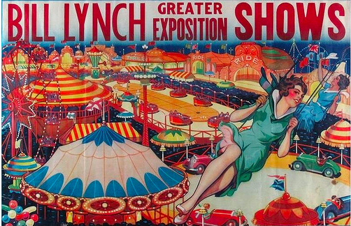 Bill Lynch Carnival show vintage poster