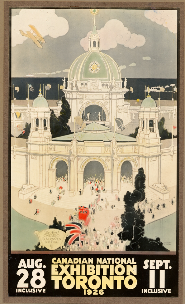 1926 Vintage CNE Poster -This poster celebrates the opening of the new Ontario Government Building (now Liberty Grand) in 1926.