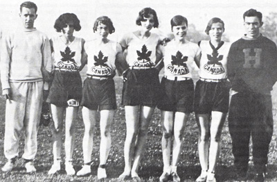 1920's vintage image: 1928 Canada's womens olympic team the matchless 6