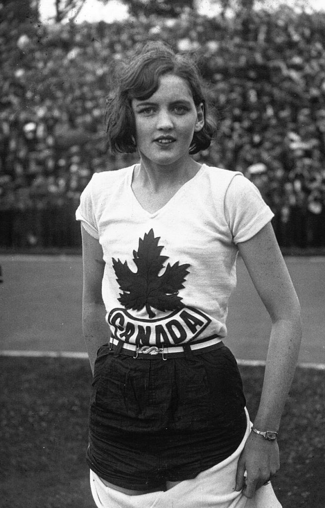 1920s photo of Ethel Catherwood 1928 Canada summer olympics High Jump Gold Medal Winner 