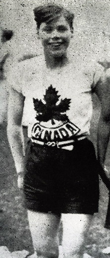 1920s vintage photo of Jane Bell 1928 Summer Olympics, Canadian Gold medal winner in the 4 x 100 m relay at the young age of 18.