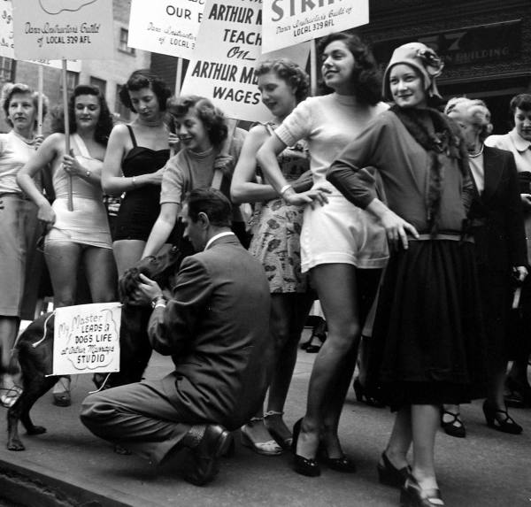 1940s Vintage Image of the Dancing Teachers Strike 1947