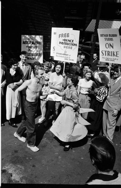 1940s Vintage Image of the Dancing Teachers Strike 1947