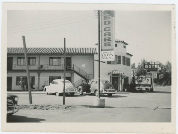 1940s vintage photo of the Alaska Motel, Las Vegas, NV, July 1949