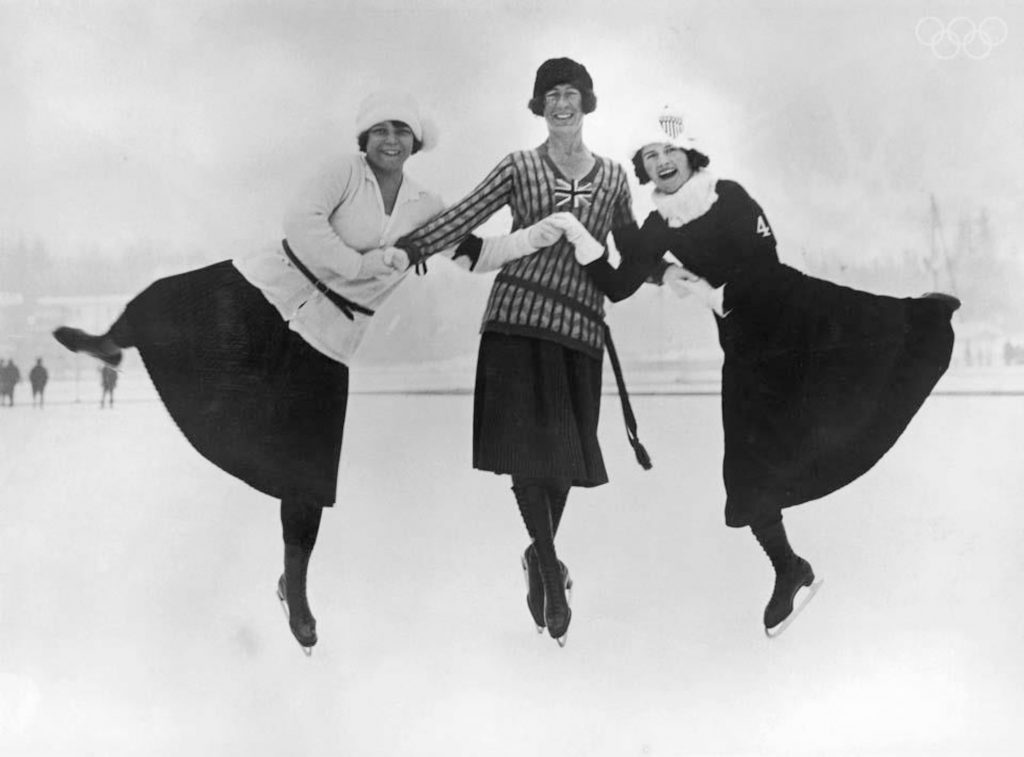 1920s Vintage Photo: Herma Planck-Szabo of Hungary, Ethel Muckelt of Britain and Beatrix Loughran of the U.S.A. Planck-Szabo won gold, with Loughran and Muckelt taking silver and bronze respectively.