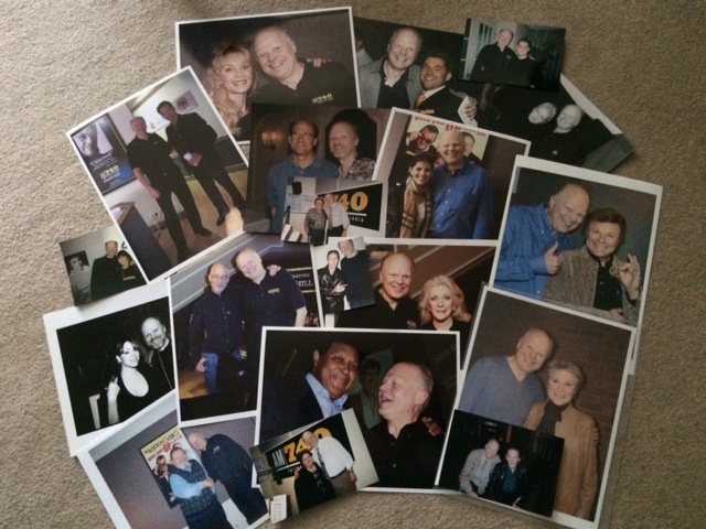 Gene Stevens Zoomer Radio with photo collages with some of the musicians he has met over the years