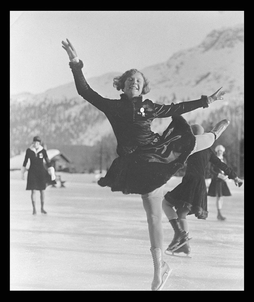 Sonja Henie Figure Skating - 1920s Vintage Photo: Olympic Games at Saint-Moritz 1928