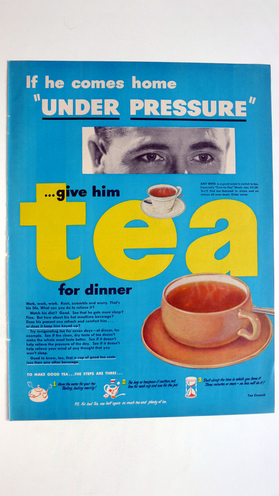 1950 LIFE Magazine Tea Council Ad - vintage magazine ad