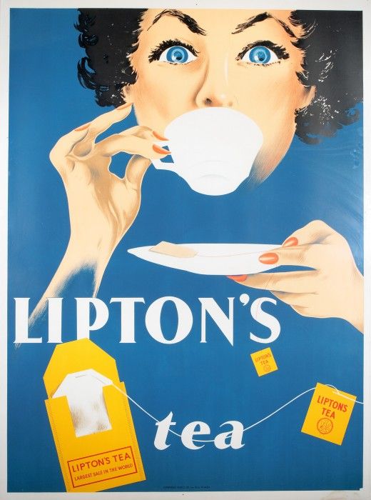 Lipton Tea 1950 vintage ad