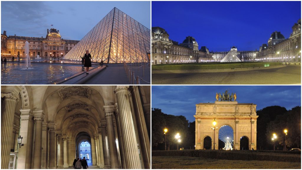 Louvre, Paris France at Night