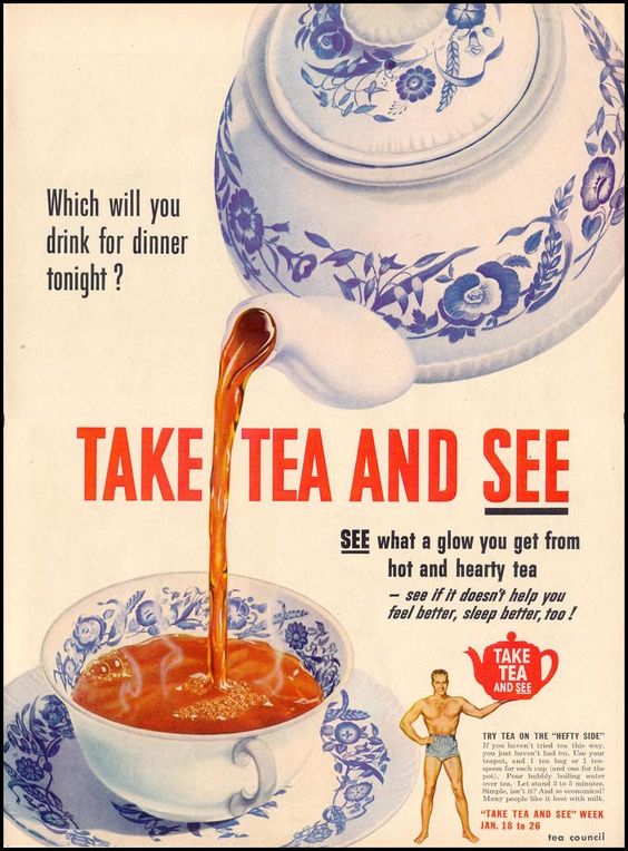 vintage tea advertising 1940s 1950s