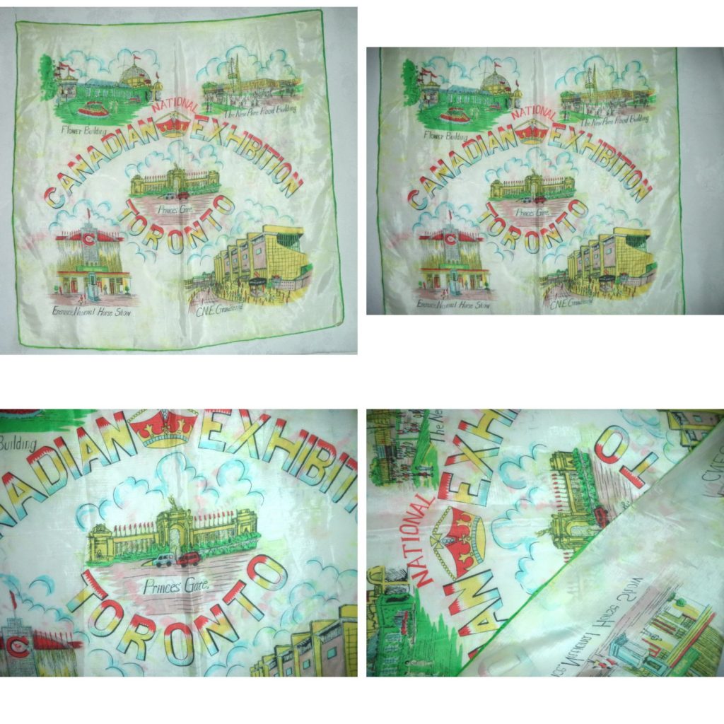 Vintage Toronto: Canadian National Exhibition 1950s vintage scarf