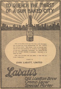 1919 Labatt Beer vintage advertising