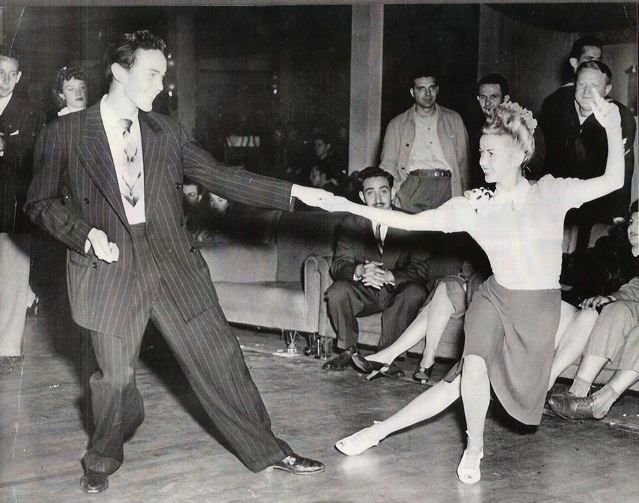 Jean Veloz and little brother Ray Phelps dancing the lindy hop 1940s