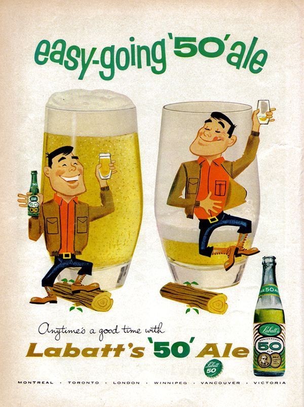 Labatts 50 Ale Beer vintage alcohol advertising