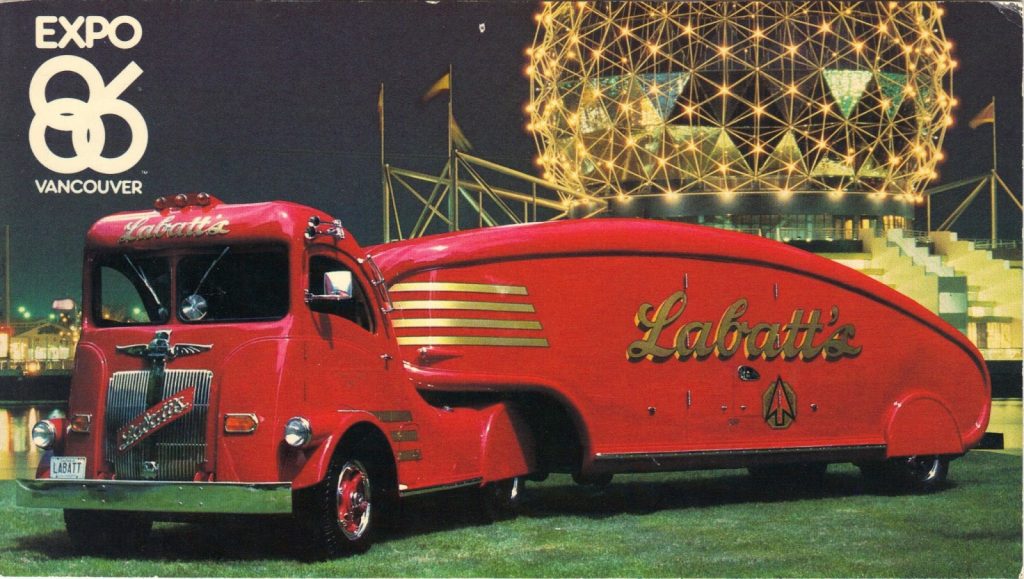 Labatt's delivery truck vintage truck as seen at Expo 86 in Vancouver, BC.