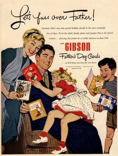 1950s Fathers Day Ad for cards vintage