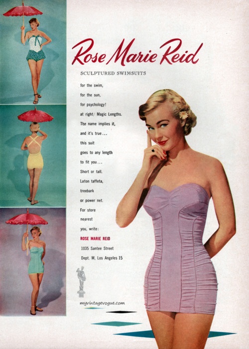 Rose Marie Reid 1950s Swimsuit designer