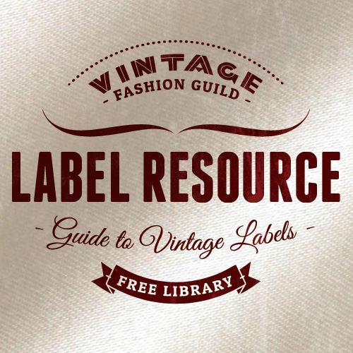 Vintage Fashion Guild Label Resource