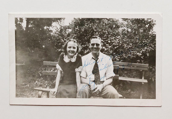 vintage photo of father and daughter 1930s