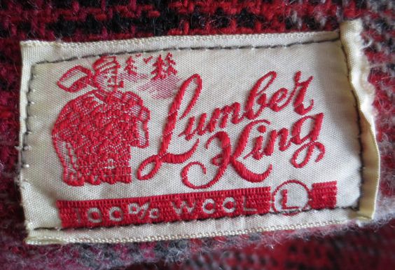 1950s Vintage Garment Clothing Label for the Lumber King