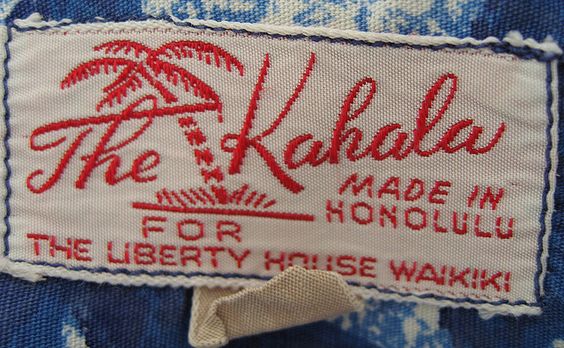 Vintage Clothing Label-The Kahala Made in Honolulu