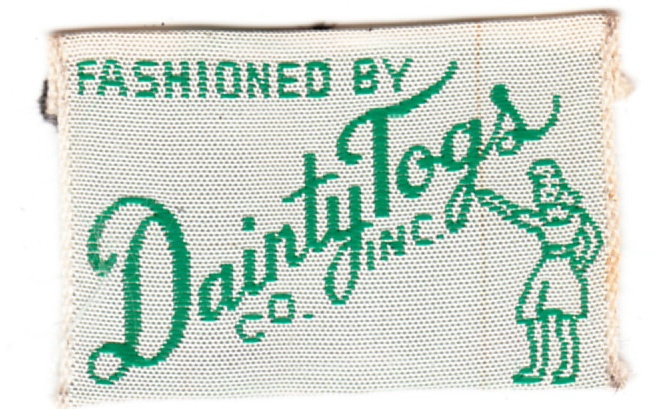 Vintage 1950's Clothing Garment Label