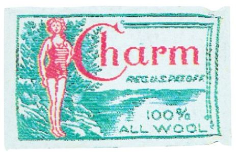 Vintage Garment Label / Vintage  for Charm featuring a woman in a swimsuit