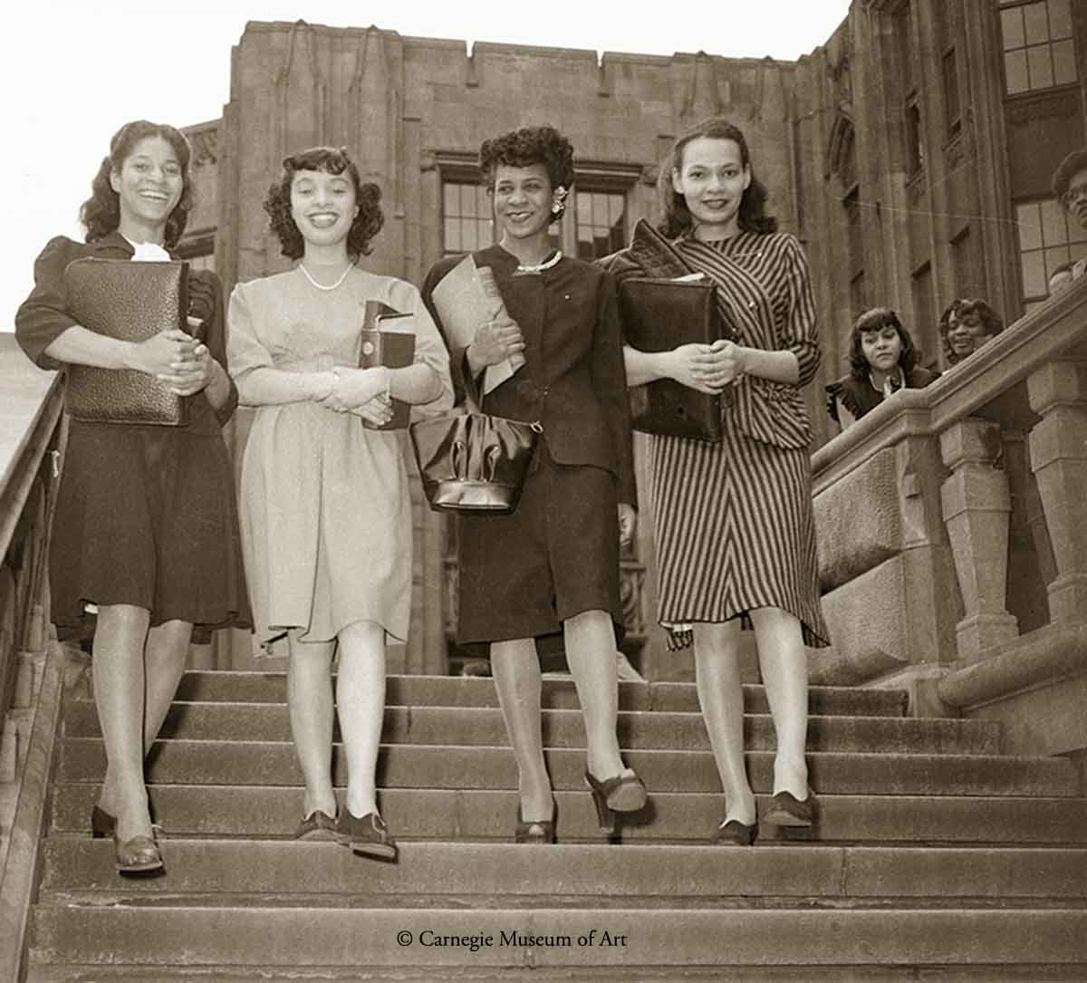 1940s Black Fashion & 1940s hairstyles as seen on these University of Pittsburgh students 1948