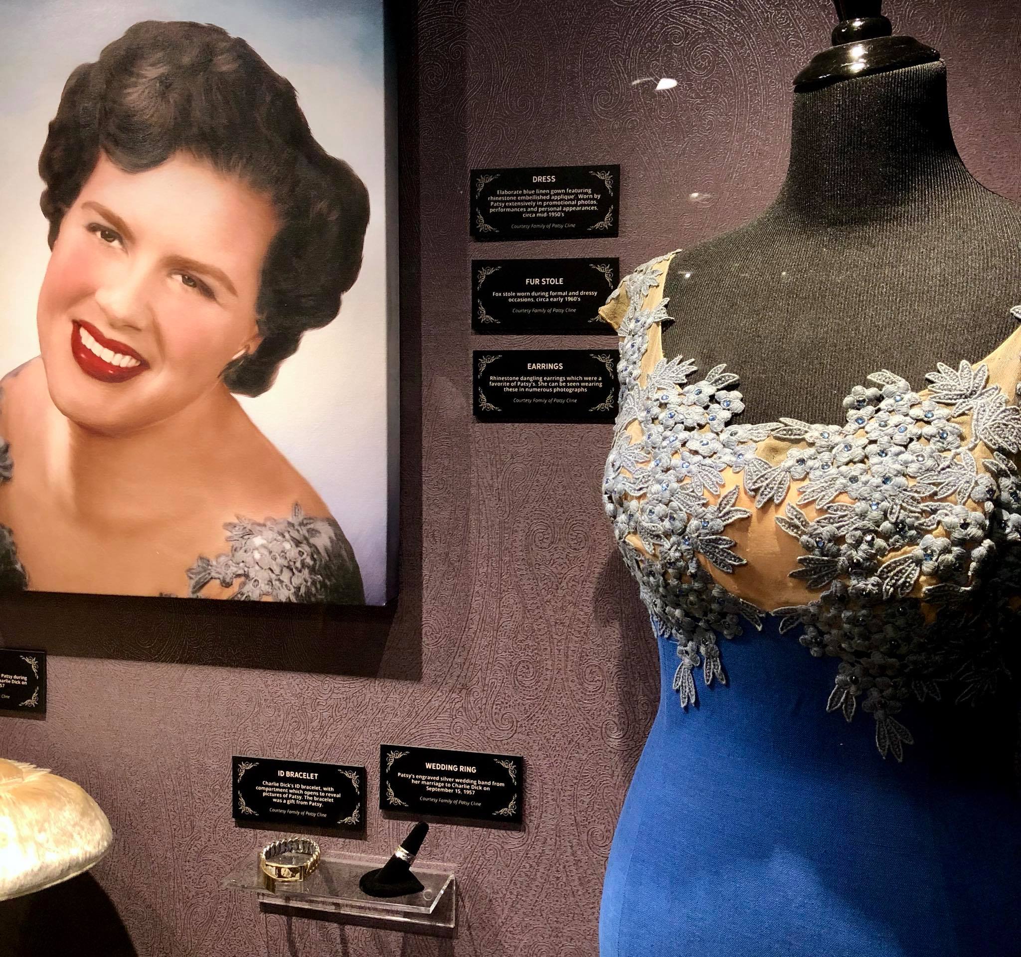 Patsy Cline Country Music Superstar & her dress. 