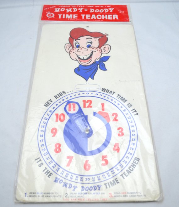 Vintage Howdy Doody Time Teacher, 1950s Teaching Aid.