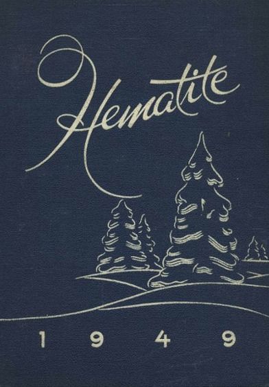 Vintage Yearbook Cover: 1949 “Hematite” of Ishpeming high school in Ishpeming, Michigan