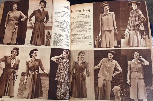 1940s Fashions: Maternity Wear clothes from 1942 19403 Montgomery Ward Vintage Catalog